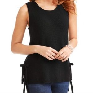 Women's Sweater Tank, Semi-Fitted Black